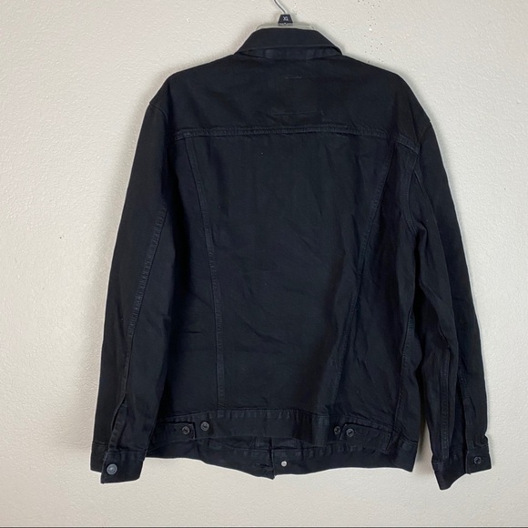 Levis Black Denim Jacket Size XXL - Picture 5 of 8